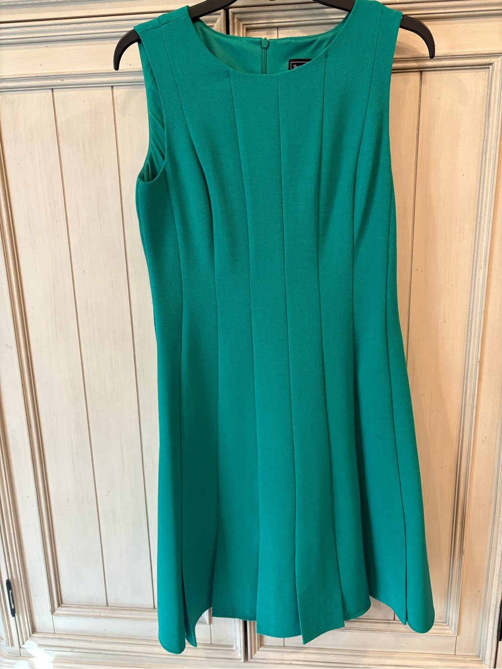Jessica Howard Green Sleeveless Pleated Fit-and-Flare Dress